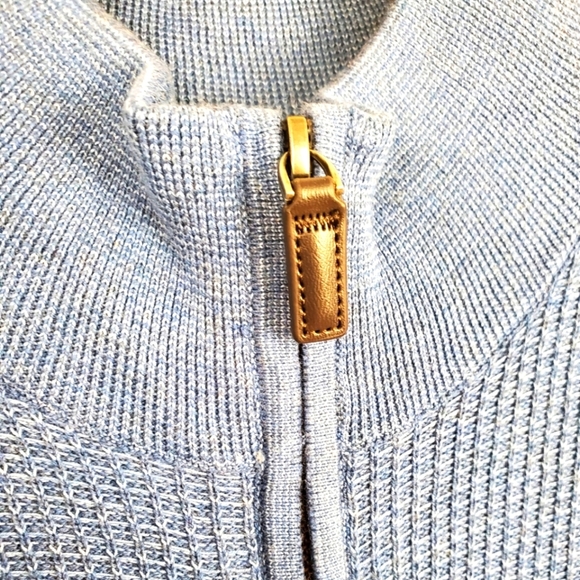 NWT Cremieux Knit Zip-Up Vest. Blue. LG - Picture 3 of 12